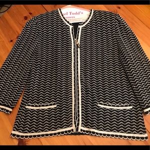 Blk and white sweater